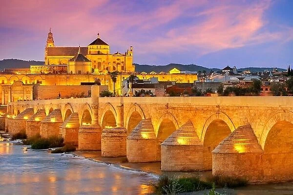 Spain - Roman Bridge and Cordoba Mosque, Andalusia, Cordoba