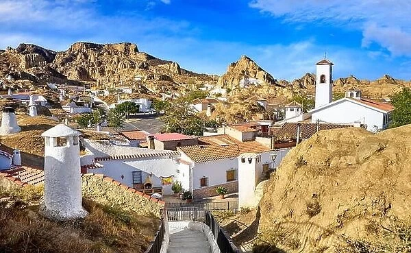 Spain - Troglodyte cave dwellings, undergroung houses, Guadix, Andalucia