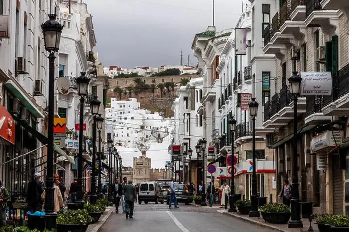 Framed Print : Spanish Colonial Architecture (The Ensanche District) with Views Towards The Medina and Kasbah, Tetouan, Morocco Framed Print : Spanish Colonial Architecture (The Ensanche District) with Views Towards The Medina and Kasbah, Tetouan, Morocco