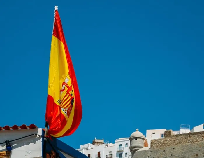 Framed Print : Spanish flag at Peniscola, Castellon, Spain Framed Print : Spanish flag at Peniscola, Castellon, Spain
