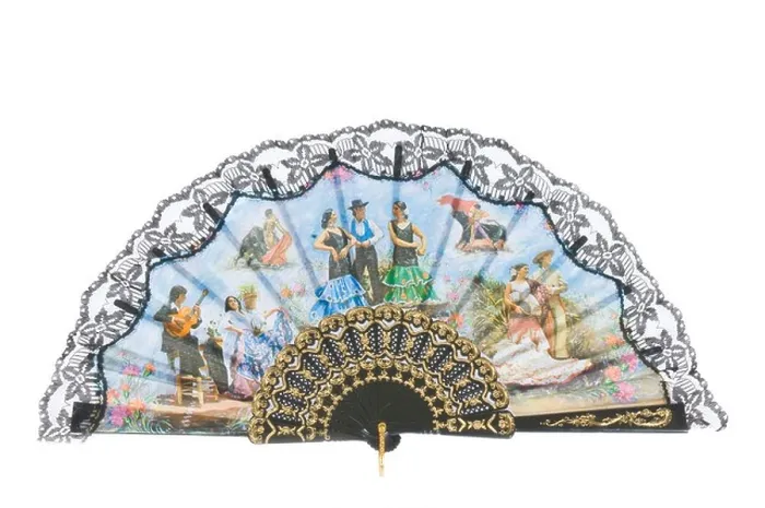 Framed Print : A Spanish hand held fan cheap holiday souvenir on a pure white (255) background Framed Print : A Spanish hand held fan cheap holiday souvenir on a pure white (255) background