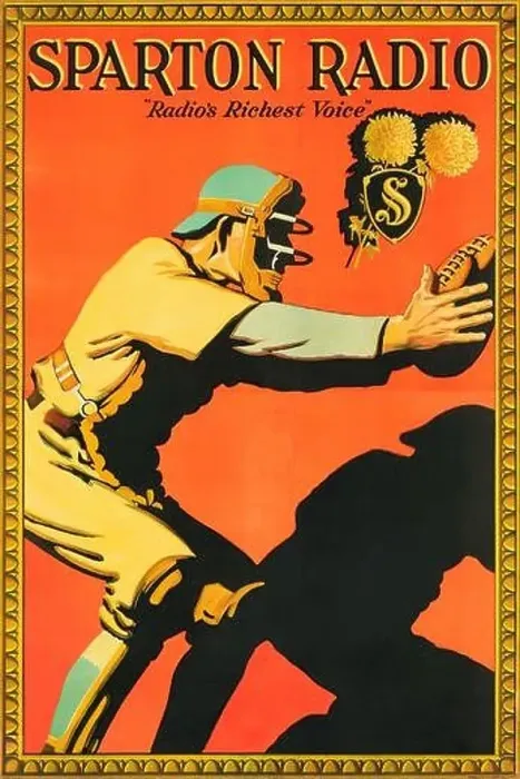 Framed Print : Sparton Radio (1930s). Vintage Advertising for Radio Show - Poster feat a baseball catcher - L.A. Knickerbocker artwork Framed Print : Sparton Radio (1930s). Vintage Advertising for Radio Show - Poster feat a baseball catcher - L.A. Knickerbocker artwork