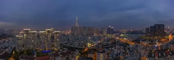 Framed Print : Spectacular aerial drone panorama of Saigon Framed Print : Spectacular aerial drone panorama of Saigon