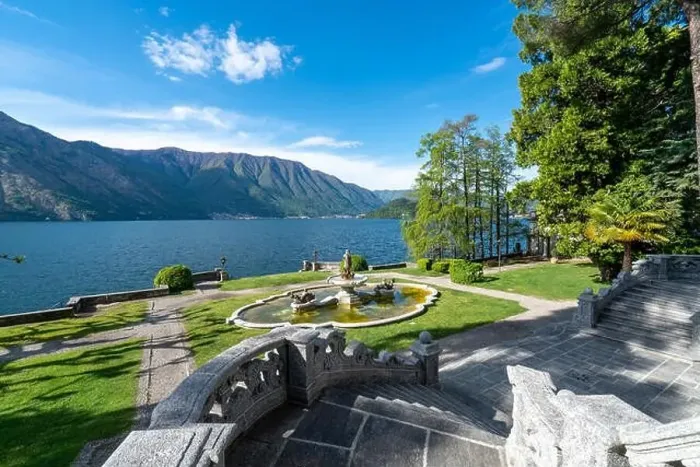 Framed Print : Spectacular landscape in park Mayer in Tremezzo - Como lake in Italy Framed Print : Spectacular landscape in park Mayer in Tremezzo - Como lake in Italy
