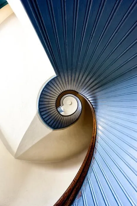 Framed Print : Spiral staircase at the Old Point Loma Lighthouse at Cabrillo National Monument