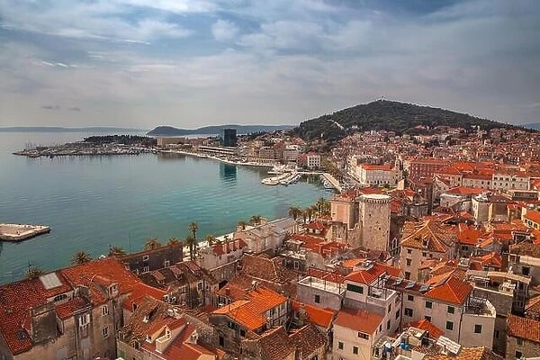 Split, Croatia. Beautiful romantic old town of Split during a sunny day. Croatia, Europe