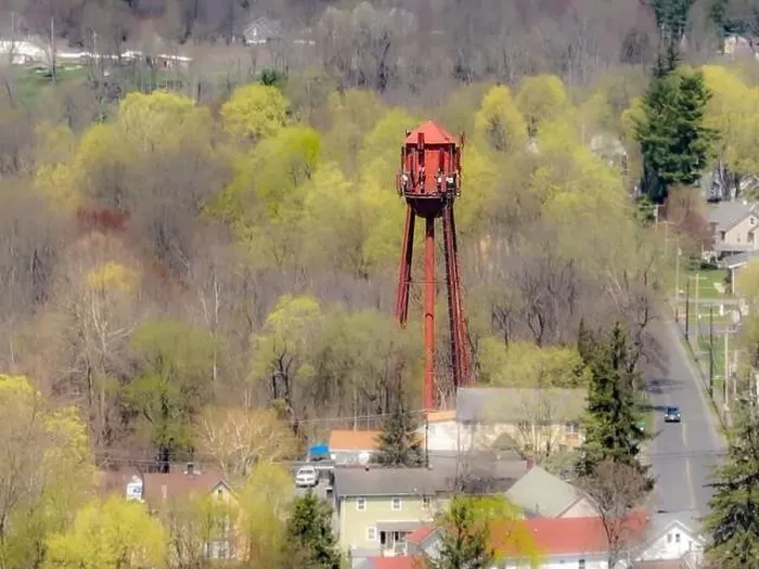 Framed Print : Spring afternoon aerial photo of the water tower located in the hamlet of Wallkill Framed Print : Spring afternoon aerial photo of the water tower located in the hamlet of Wallkill