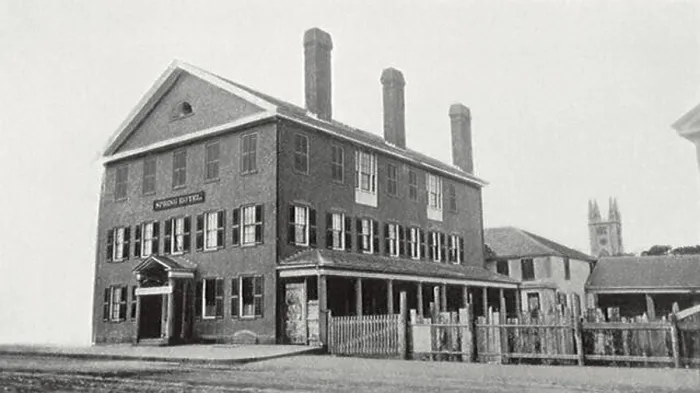 Framed Print : Spring Hotel. Watertown. 1880 Framed Print : Spring Hotel. Watertown. 1880