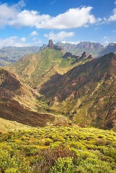 Spring mountain landscape, Gran Canaria, Canary Islands, Spain
