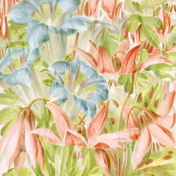 Framed Print : Square floral design, digitally painted in oil Framed Print : Square floral design, digitally painted in oil