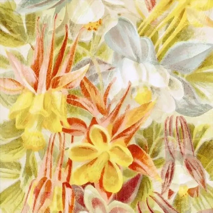 Framed Print : Square floral design, digitally painted in oil Framed Print : Square floral design, digitally painted in oil