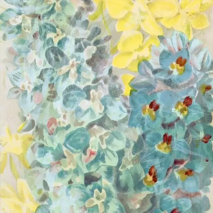 Framed Print : Square floral design, digitally painted in oil Framed Print : Square floral design, digitally painted in oil