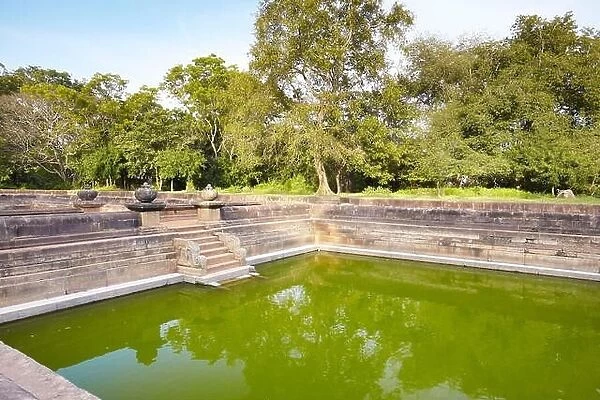 Sri Lanka - Anuradhapura, Abhayagiri pool, UNESCO World Heritage Site