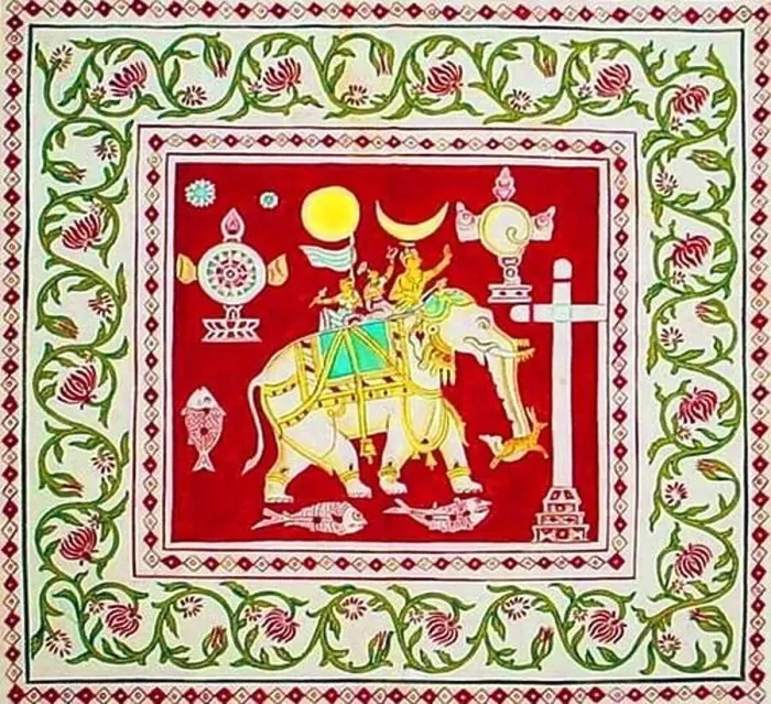 Framed Print : Sri Lanka: Catholic Karava flag Framed Print : Sri Lanka: Catholic Karava flag
