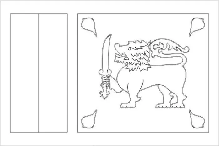Framed Print : Sri Lanka flag - thin black vector outline wireframe isolated on white background. Ready for colouring Framed Print : Sri Lanka flag - thin black vector outline wireframe isolated on white background. Ready for colouring