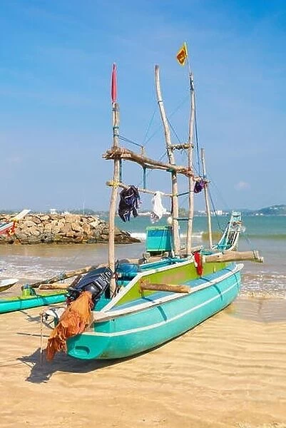 Sri Lanka - Galle, fishing boat in the port