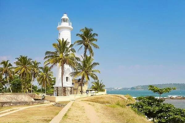 Sri Lanka - Galle, shoreline with lighthouse