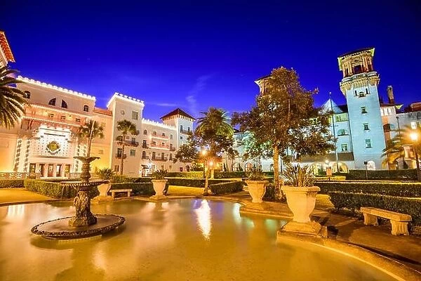 St. Augustine, Florida, USA downtown plaza cityscape