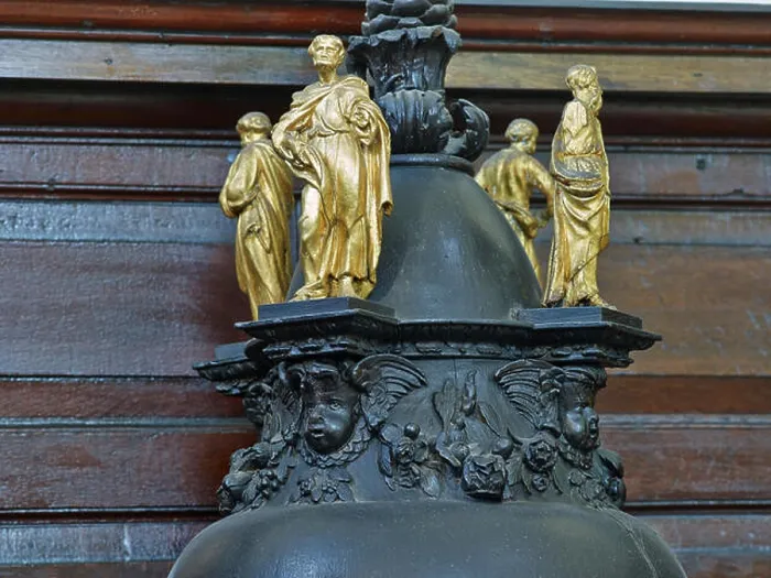 Framed Print : St Edmund King and Martyr, Church in the City of London. Apostles on the font cover Framed Print : St Edmund King and Martyr, Church in the City of London. Apostles on the font cover