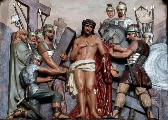 Framed Print : St Joseph's church. Way of the cross. Jesus is stripped of his garments. Singapore Framed Print : St Joseph's church. Way of the cross. Jesus is stripped of his garments. Singapore