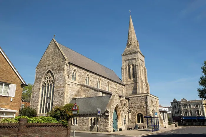 Framed Print : St Jude's church a typical town parish church located in the Southsea area of Portsmouth Framed Print : St Jude's church a typical town parish church located in the Southsea area of Portsmouth