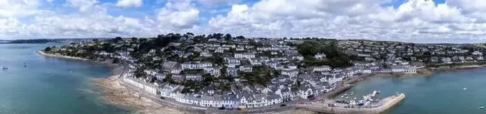 Framed Print : St Mawes harbour aerial drone cornwall england uk Framed Print : St Mawes harbour aerial drone cornwall england uk