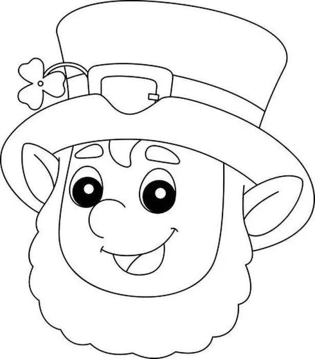 Framed Print : St. Patricks Day Leprechaun Coloring Page for Kids Framed Print : St. Patricks Day Leprechaun Coloring Page for Kids