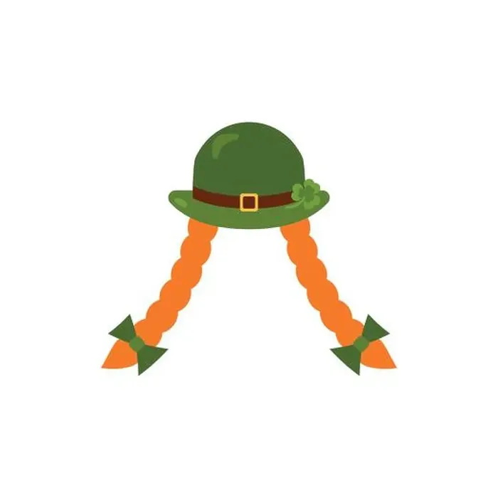 Framed Print : St. Patricks Day poster. Leprechaun in a face mask. Vector illustration Framed Print : St. Patricks Day poster. Leprechaun in a face mask. Vector illustration