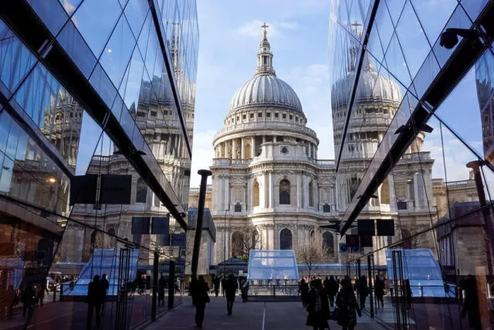 Framed Print : St Paul's Cathedral seen from One New Change in London England United Kingdom UK Framed Print : St Paul's Cathedral seen from One New Change in London England United Kingdom UK