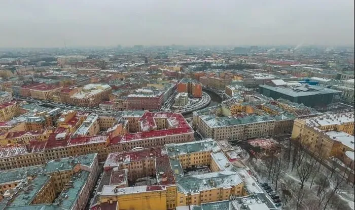 Framed Print : St. Petersburg in winter, view from above. Shot on a drone Framed Print : St. Petersburg in winter, view from above. Shot on a drone