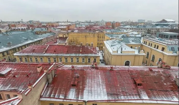 Framed Print : St. Petersburg in winter, view from above. Shot on a drone Framed Print : St. Petersburg in winter, view from above. Shot on a drone