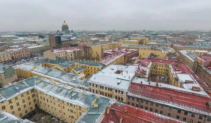 Framed Print : St. Petersburg in winter, view from above. Shot on a drone Framed Print : St. Petersburg in winter, view from above. Shot on a drone