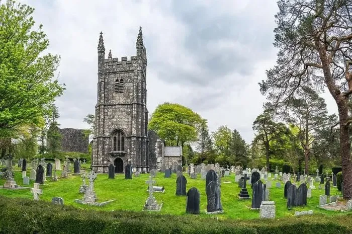 Framed Print : St Petrocs Church in Lydford Village from a drone, Dartmoor Park, Okehampton, Devon, England Framed Print : St Petrocs Church in Lydford Village from a drone, Dartmoor Park, Okehampton, Devon, England