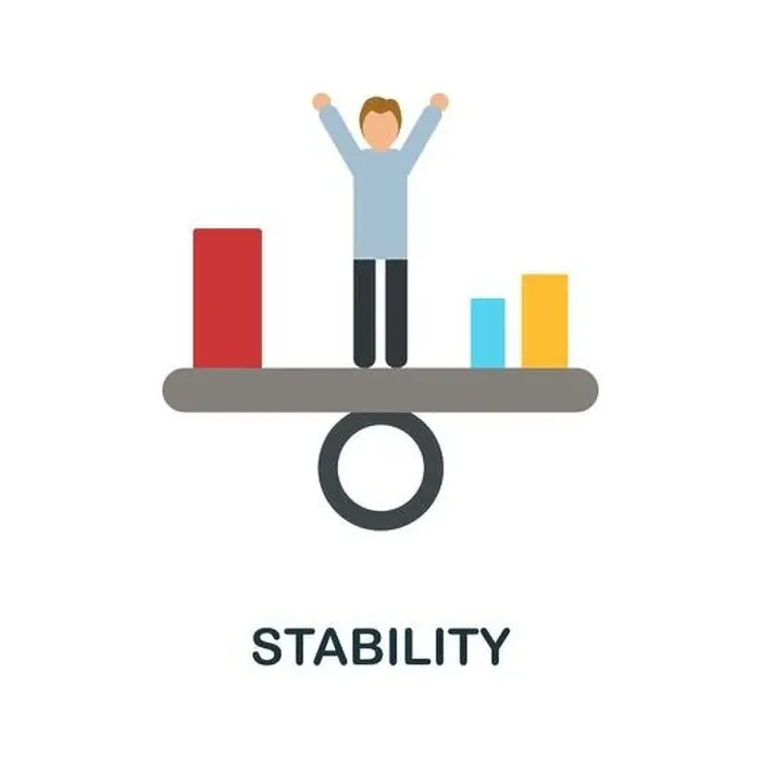 Framed Print : Stability flat icon. Colored sign from productivity collection