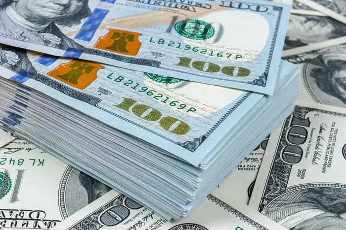 Framed Print : Stack of one hundred dollar bills Framed Print : Stack of one hundred dollar bills