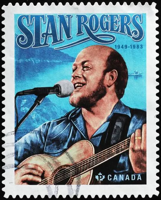 Framed Print : Stan Rogers potrait on canadian postage stamp Framed Print : Stan Rogers potrait on canadian postage stamp