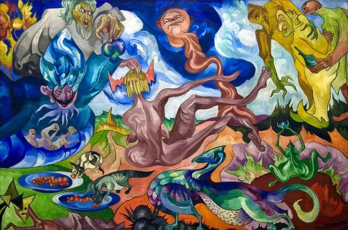 Framed Print : Stanisław Ignacy Witkiewicz artwork entitled Creating the World or Tworzenie Swiata Framed Print : Stanisław Ignacy Witkiewicz artwork entitled Creating the World or Tworzenie Swiata