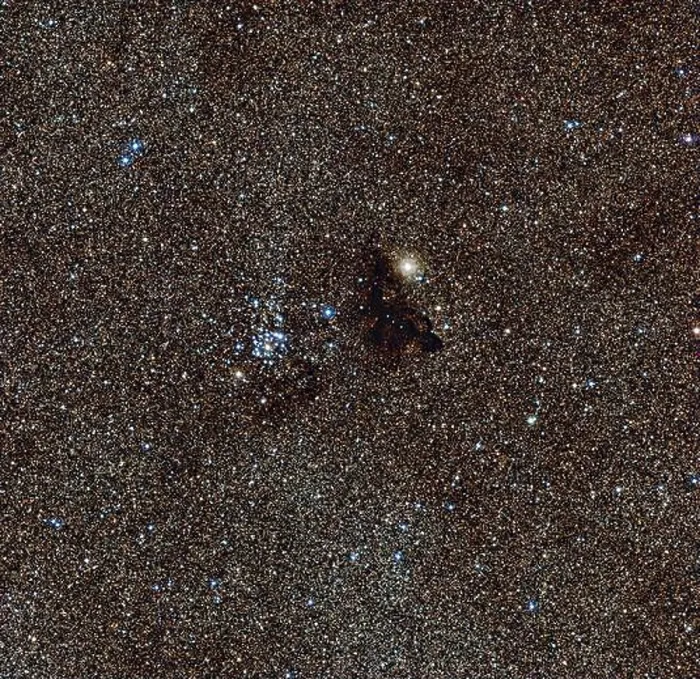 Framed Print : Star field with dark nebula and star cluster Framed Print : Star field with dark nebula and star cluster