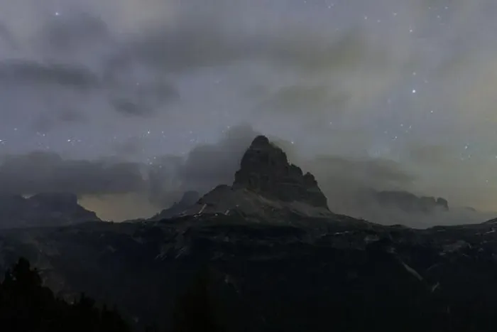 Framed Print : Starry night sky over Tre Cime di Lavaredo, Dolomites, South Tyrol, Italy Framed Print : Starry night sky over Tre Cime di Lavaredo, Dolomites, South Tyrol, Italy