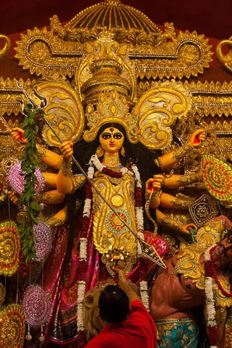 Framed Print : Statue of Durga maa during the Durga puja festival in Delhi, India Framed Print : Statue of Durga maa during the Durga puja festival in Delhi, India