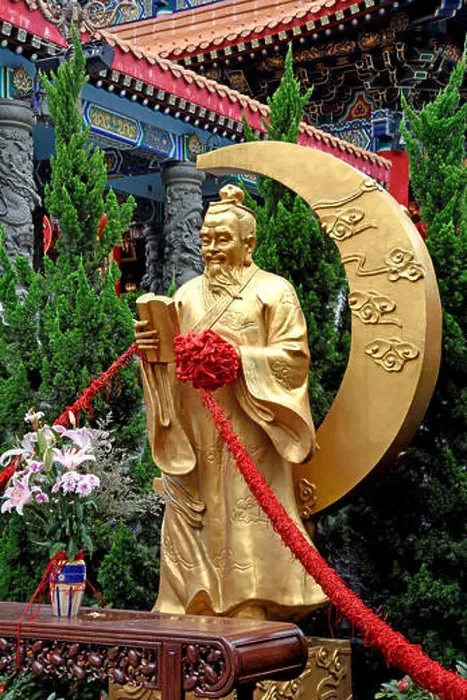 Framed Print : Statue of the God of marriage Yue Lao at Wong Tai Sin Temple, Hong Kong, China Framed Print : Statue of the God of marriage Yue Lao at Wong Tai Sin Temple, Hong Kong, China