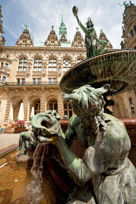 Framed Print : Statue and Hygieia Fountain in the courtyard of Hamburg's Town Hall, Free and Hanseatic City of Hamburg Framed Print : Statue and Hygieia Fountain in the courtyard of Hamburg's Town Hall, Free and Hanseatic City of Hamburg