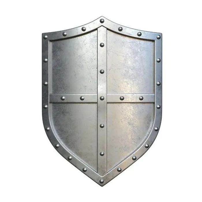 Framed Print : Steel medieval shield, metallic shield, isolated on white background, 3d rendering Framed Print : Steel medieval shield, metallic shield, isolated on white background, 3d rendering