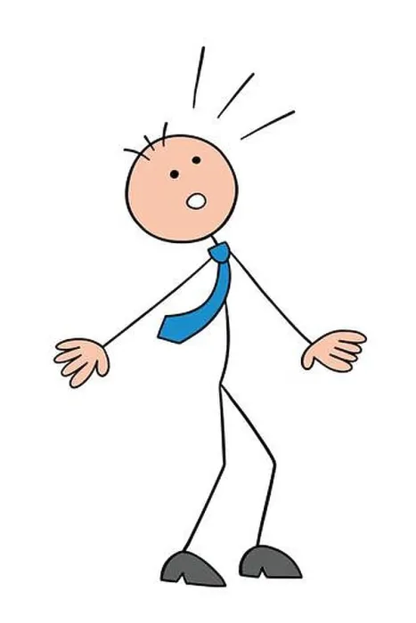 Framed Print : Stickman businessman character looking up and surprised, vector cartoon illustration. Black outlined and colored Framed Print : Stickman businessman character looking up and surprised, vector cartoon illustration. Black outlined and colored