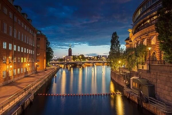 Stockholm. Cityscape image of old town Stockholm, Sweden during sunset
