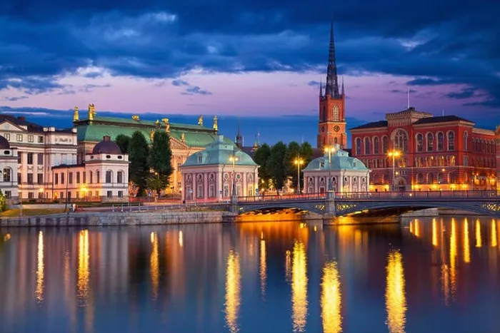 Framed Print : Stockholm. Image of Stockholm, Sweden during twilight blue hour Framed Print : Stockholm. Image of Stockholm, Sweden during twilight blue hour