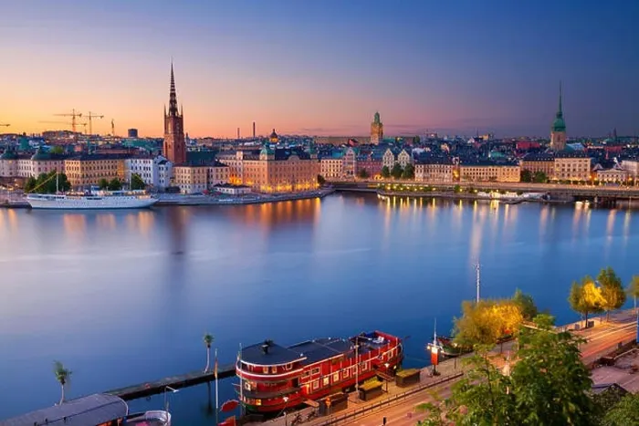 Framed Print : Stockholm. Image of Stockholm, Sweden during twilight blue hour Framed Print : Stockholm. Image of Stockholm, Sweden during twilight blue hour