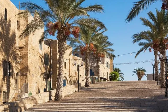 Framed Print : Stone stairs leading to Kedumim Square, Old City of Jaffa, Israel Framed Print : Stone stairs leading to Kedumim Square, Old City of Jaffa, Israel