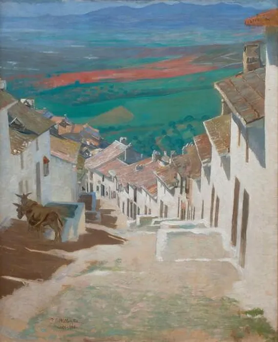 Framed Print : Street in Alora. Museum: The David Collection. Author: JENS FERDINAND WILLUMSEN Framed Print : Street in Alora. Museum: The David Collection. Author: JENS FERDINAND WILLUMSEN