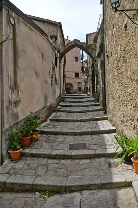 Framed Print : A street in the historic center of San Giovanni in Fiore, a medieval town in the Cosenza province Framed Print : A street in the historic center of San Giovanni in Fiore, a medieval town in the Cosenza province